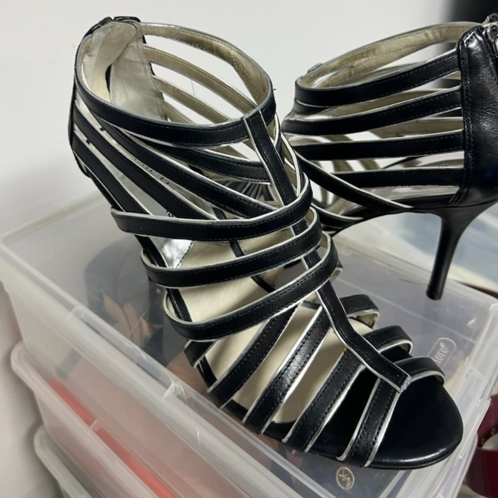 Michael Kors Women's Tatianna Back Zip Sandals Black Size 8 Black